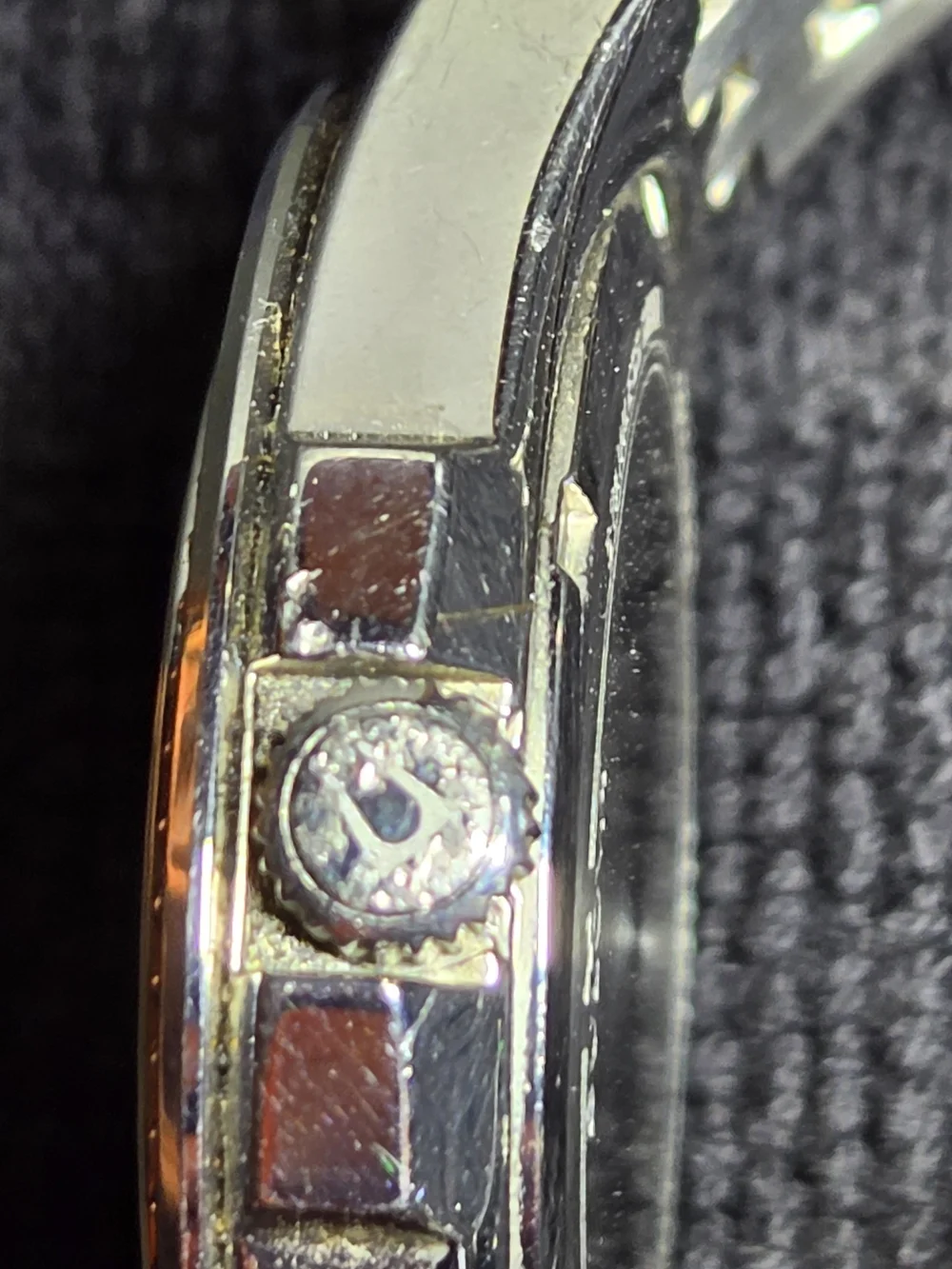 Bulova Silver Tone Pave Crystal Men's Watch
